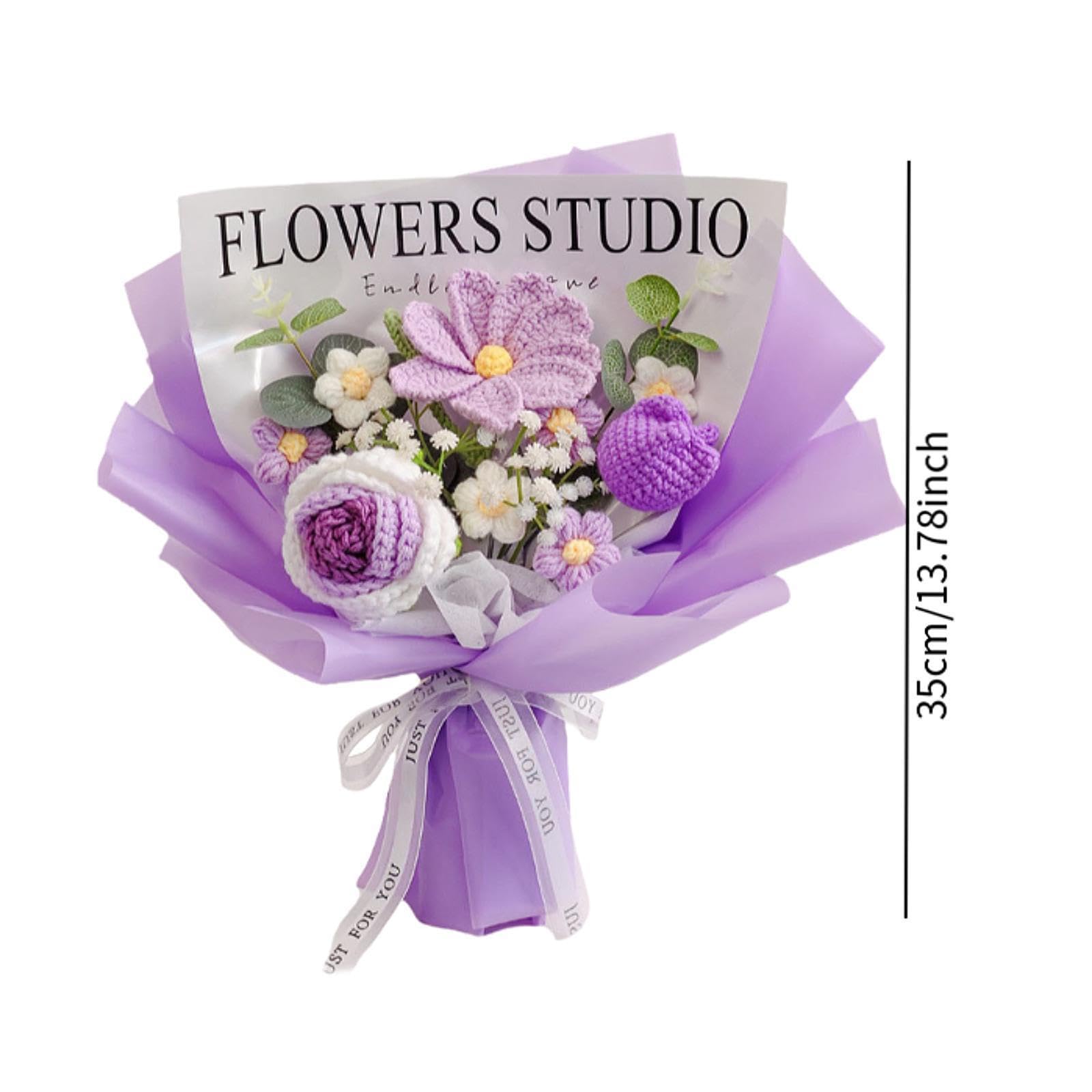 Amazon｜Besga かぎ針編みの花束 編み物の花束飾り 感謝祭カフェ