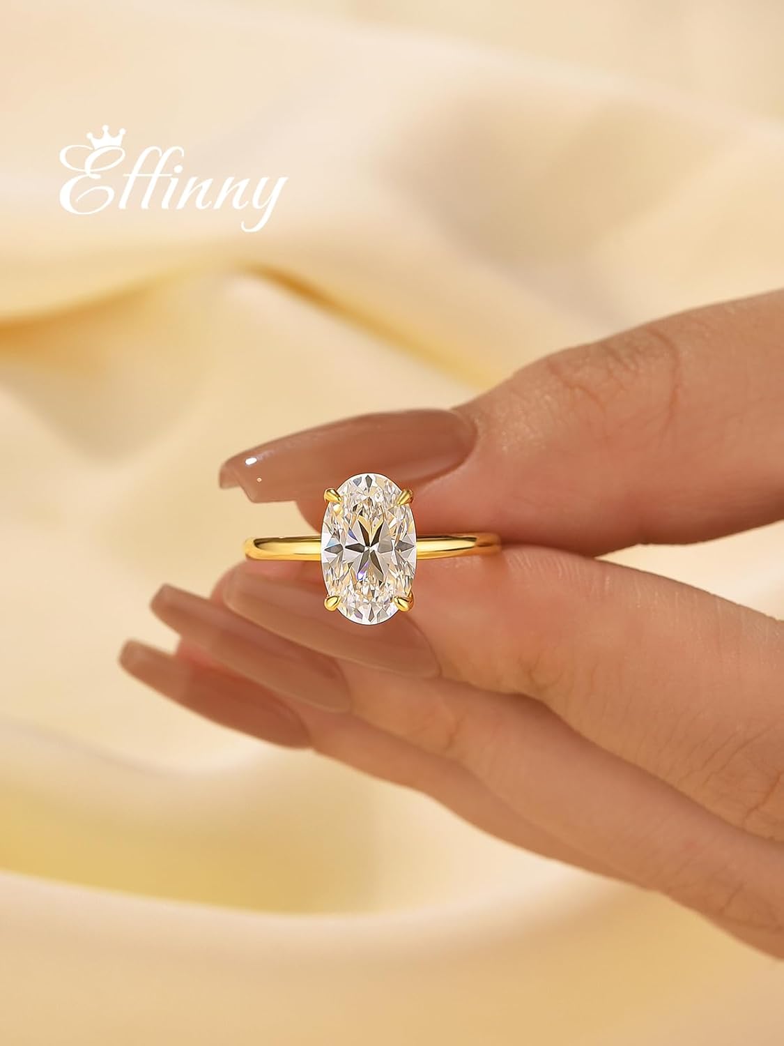 3.5 Carat Elongated Oval Cut Engagement Ring for Women,925 Sterling Silver Solitaire Promise Ring