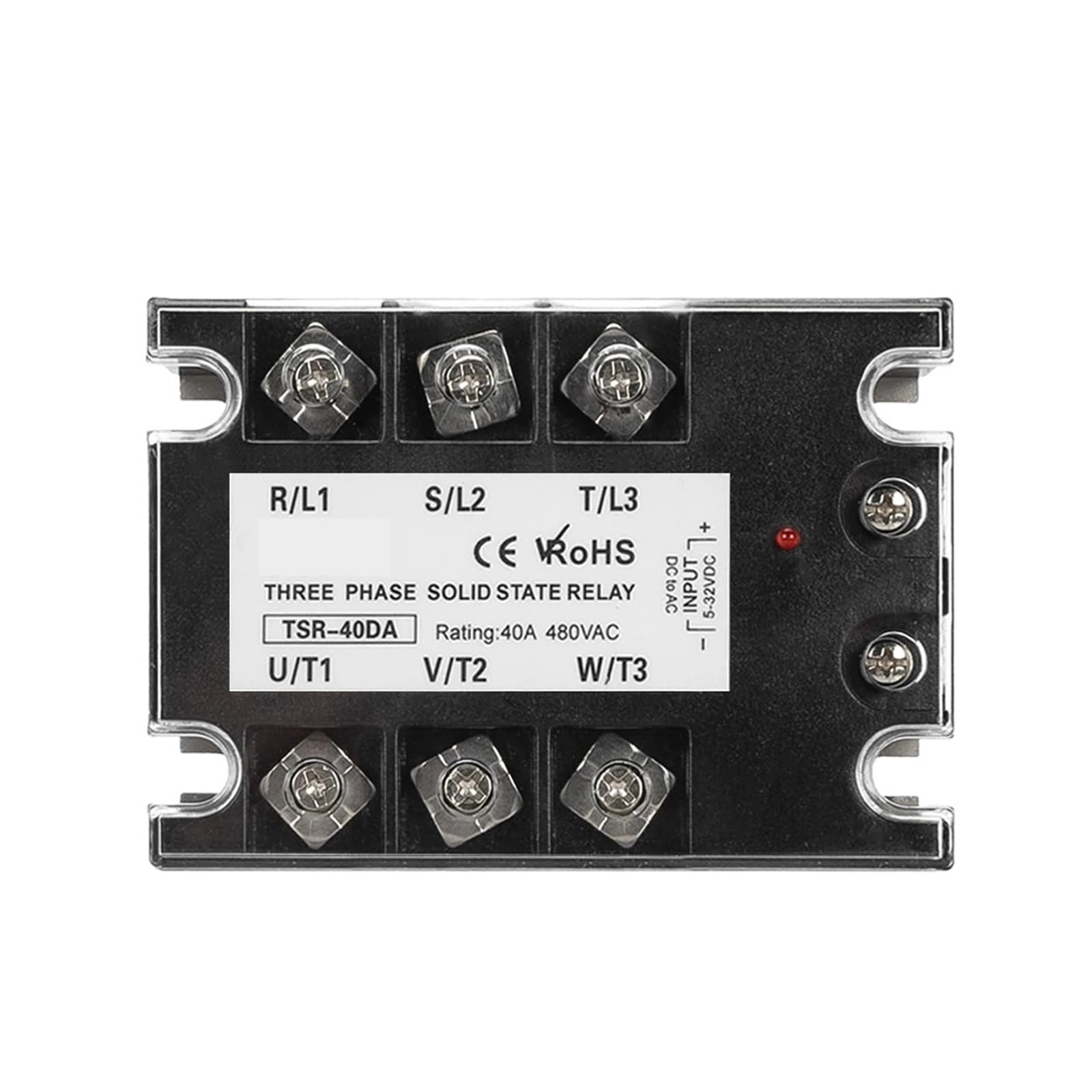 Trójfazowy moduł przekaźnikowy DC/AC 10A 25A 40A 60A 80A 100A 120A 150/200A SSR 5-32 VDC do 24-480 VAC Radiator (wentylator bazowy 10-60A)