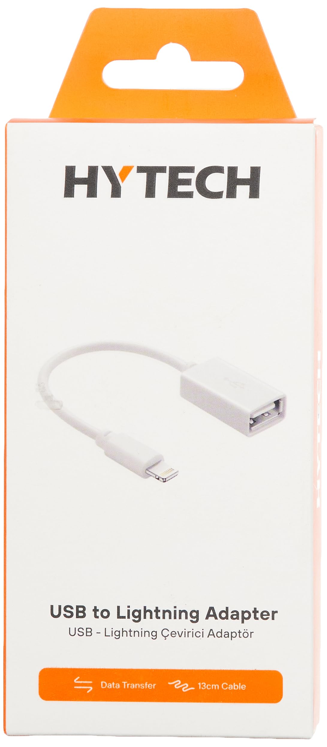 Hytech HY-XO48 Beyaz USB F to Lightning 10cm kablolu OTG Çevirici