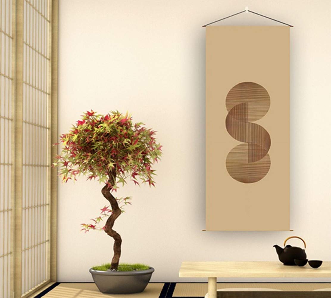 Three-Circle Noren Tapestry Wall Hanging