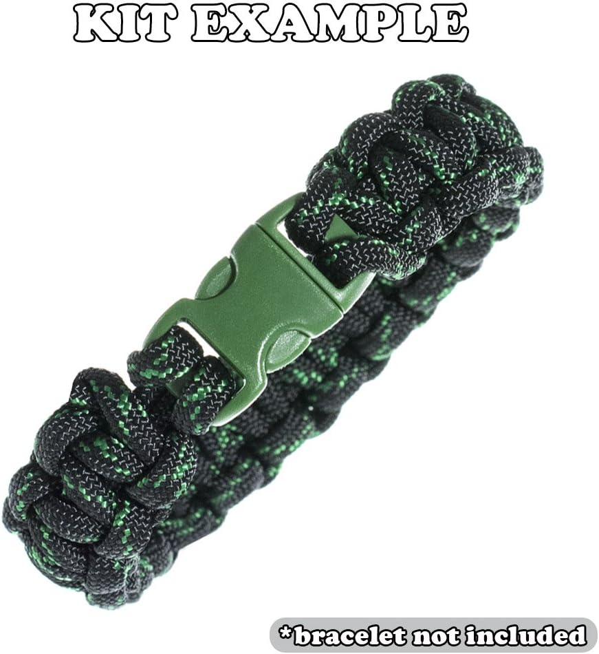 Craft County 550 Paracord Crafting DIY Kits - 80 Feet of Paracord and 8-3/8 Inch Buckles - Arts and Crafts, Bracelets, Keychains, Lanyards