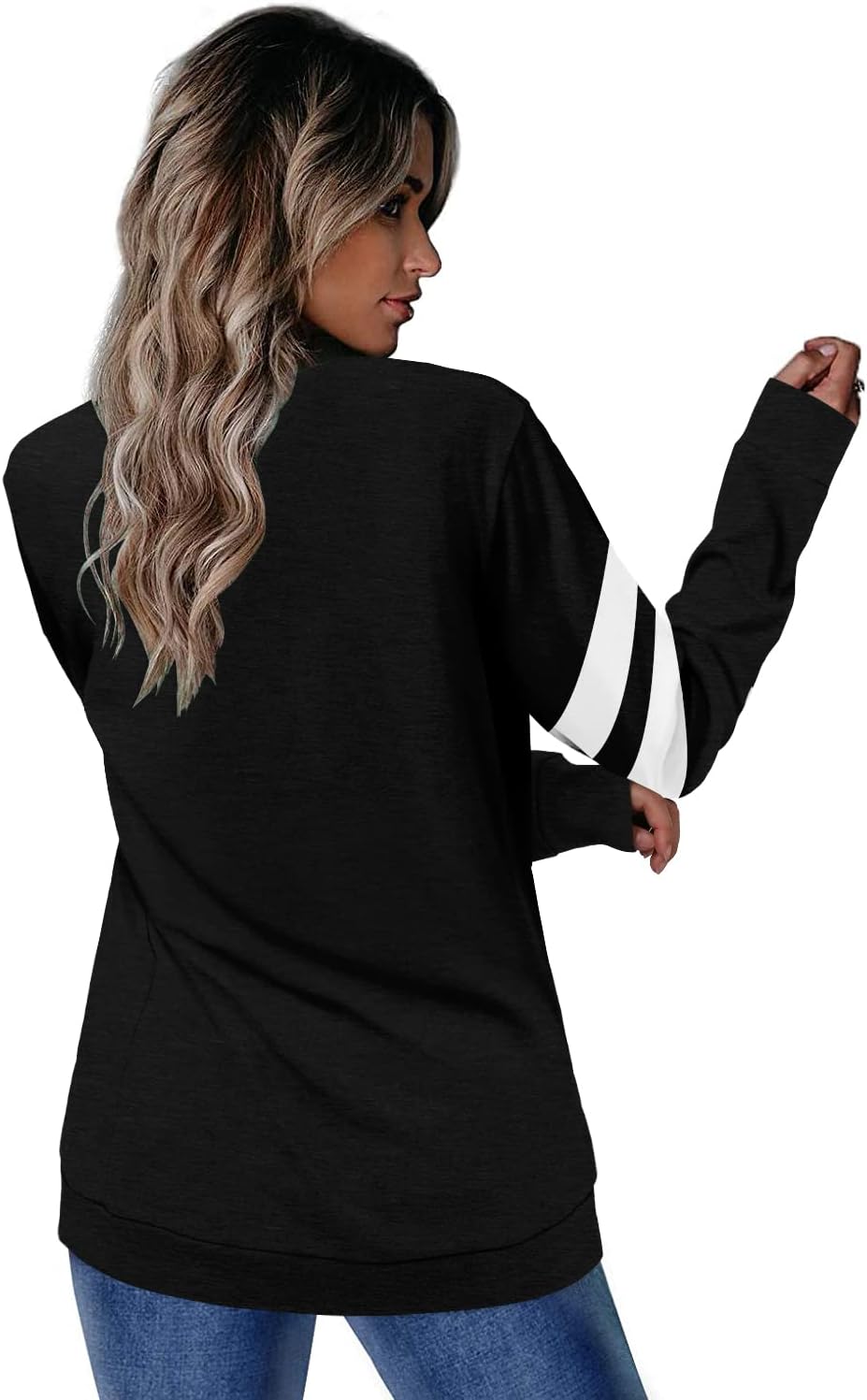 CRAZY GRID Womens Trendy Long Sleeve Shirts Casual Loose Soft Sweatshirt Fall Tops - Image 4