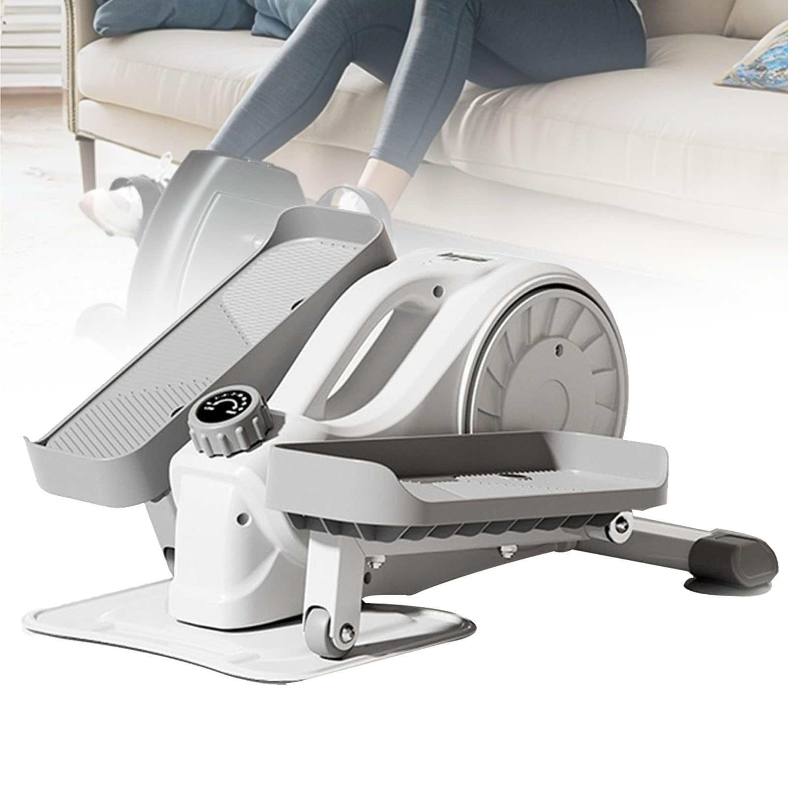 Ellipsentrainer unter dem Schreibtisch – Tragbarer Pedaltrainer mit 16 Widerstandsstufen für den Heim- und Bürogebrauch, ideal für Senioren und Physiotherapie