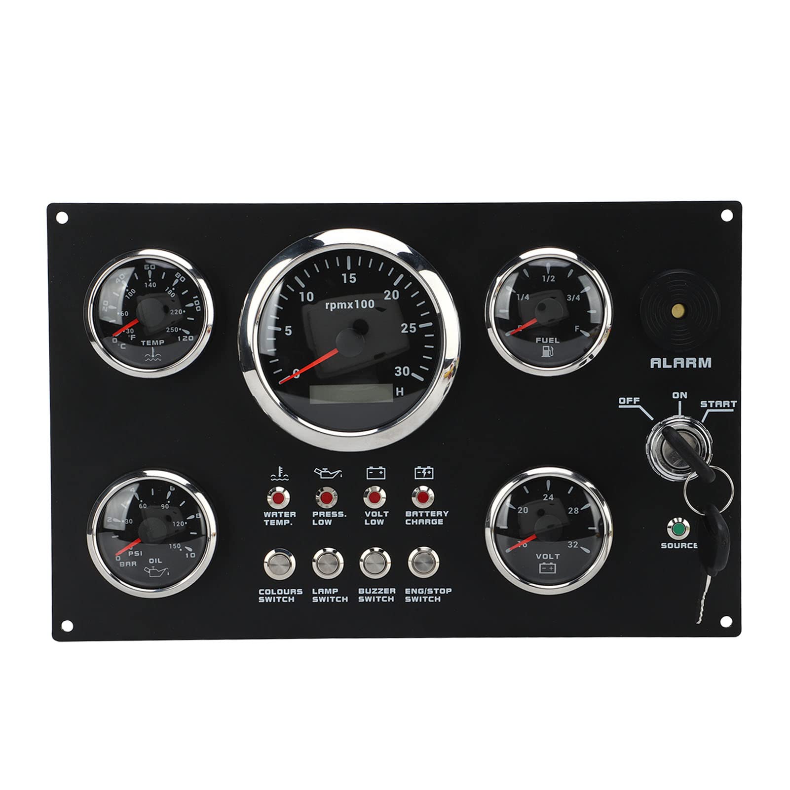 Buy 5 Gauge Cluster Kit, Digital Dashboard Gauge Set, Engine