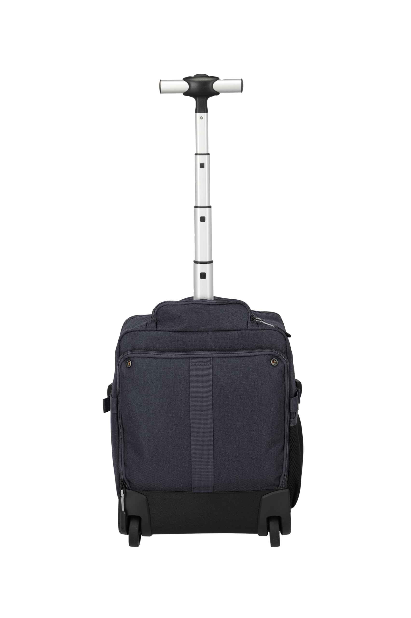 Travelite Rucksack KICK OFF, Laptopfach 15,6 Zoll, Handgepäck Rucksack mit Rollen und Teleskopgestänge, vielseitiger Reiserucksack, 30 x 40 x 20/23 cm, 24/28 L