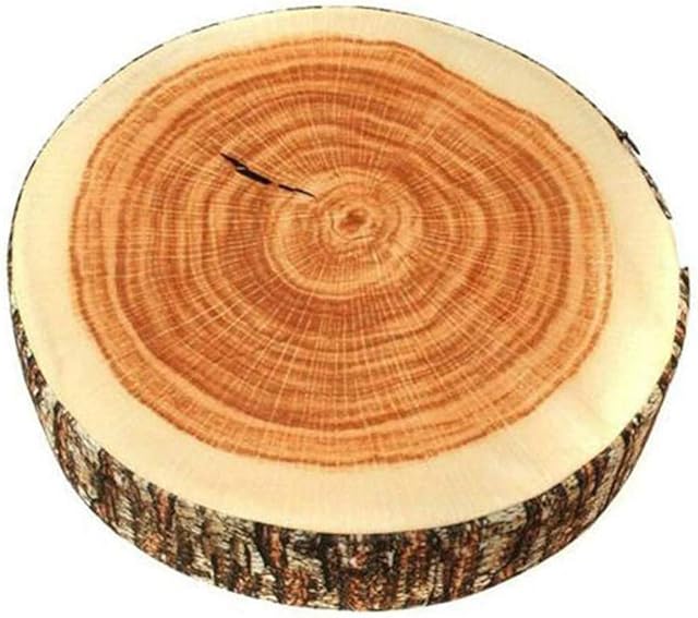 Ousyaah Lovely Log Head Rest Pillow, Soft Round Chair Cushion Pillows, Realistic Log Cushions Kids for Sleep, Travel, Pet (#1)