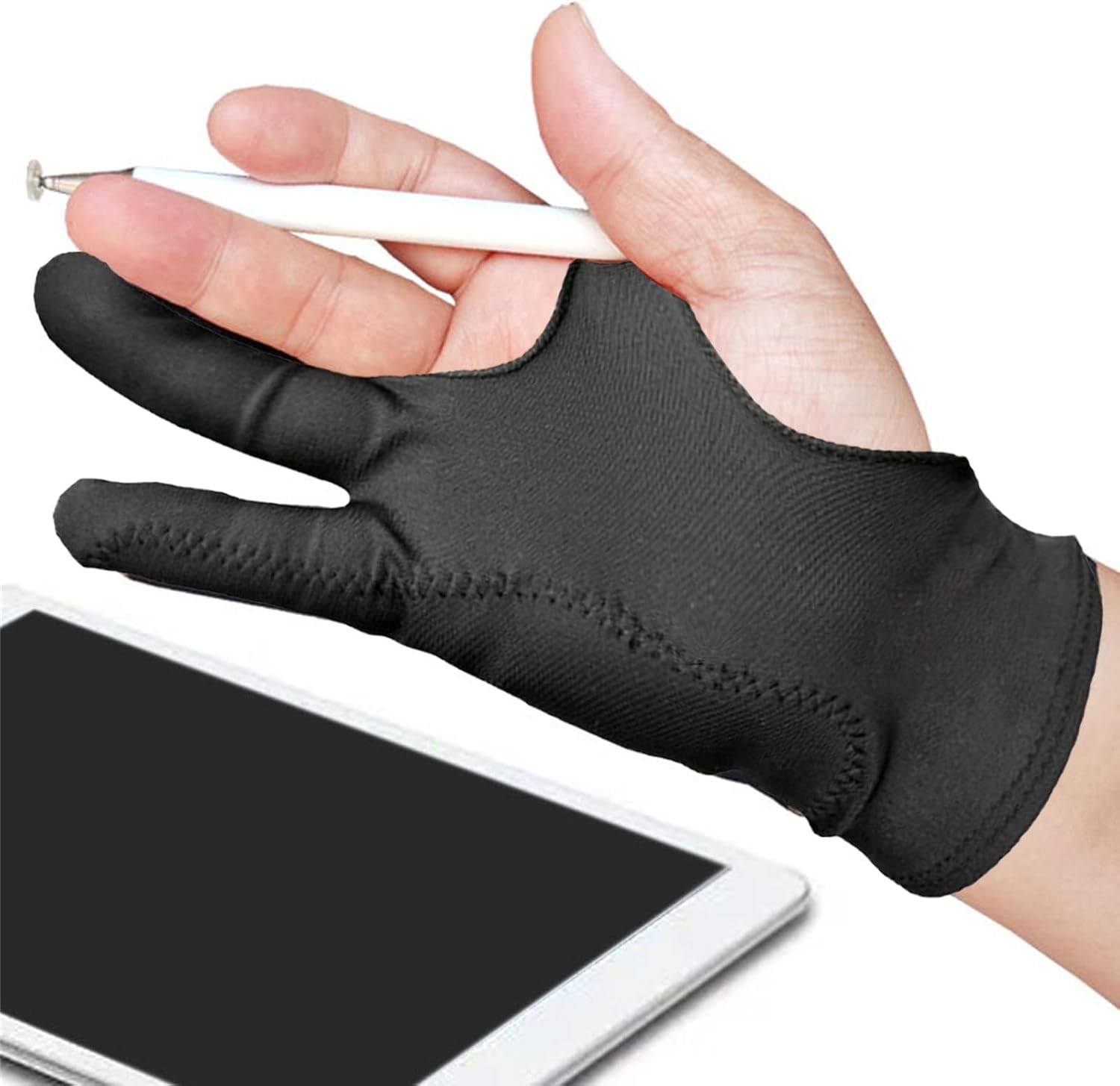 Anti-touch Glove - Two Finger Artist Glove Of Smooth Elasticity Breathable - Digital Art GraphicTablet Gloves Good For Right And Left Hand For Sketching Painting Drawing