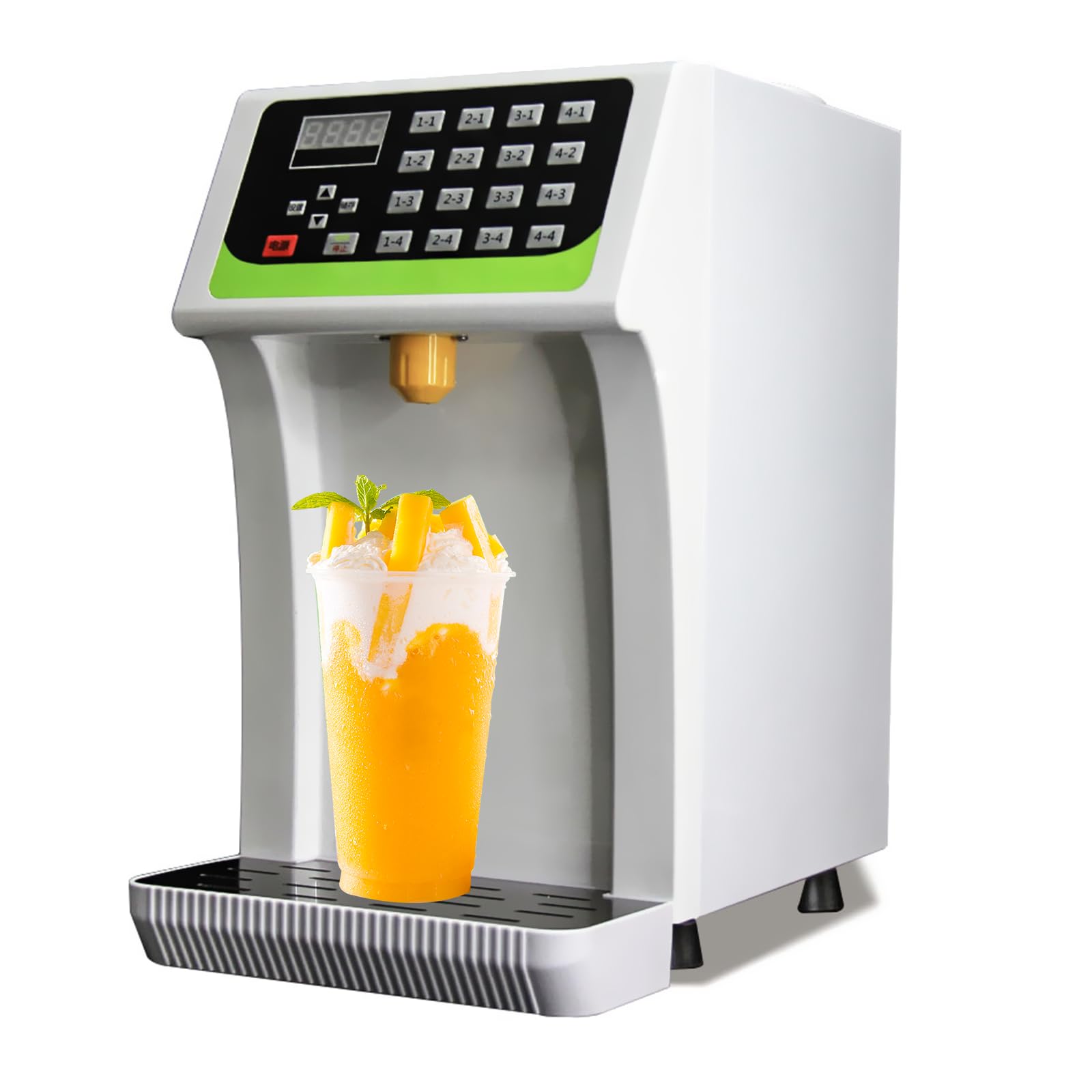 Dozownik fruktozy 7 l, dozownik syropu ze stali nierdzewnej, dozownik dżemu 300 W, maszyna do dozowania fruktozy, inteligentny klucz pamięci do herbaty mlecznej, kawy, piekarni white