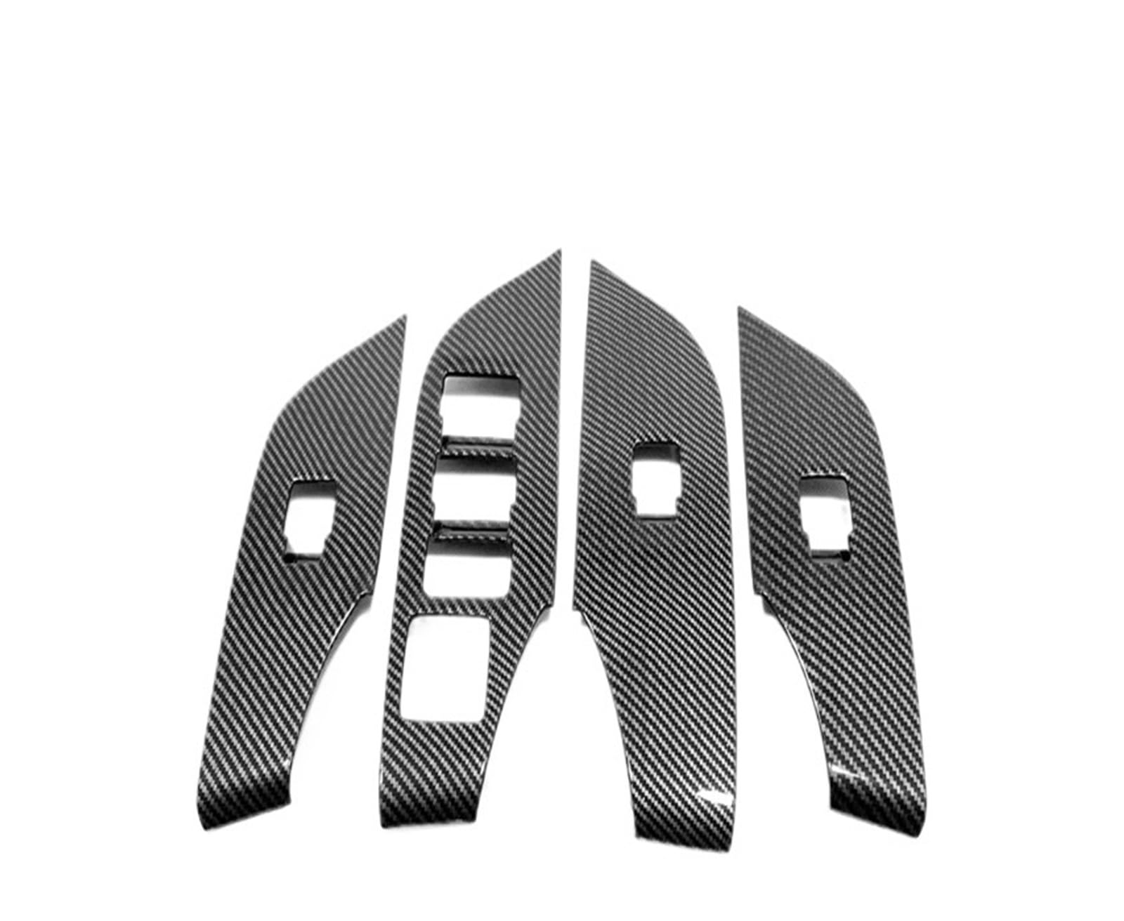 Car Trim Accessories for Toyota for RAV4 for XA50 2019-2025 for Hybrid ABS Carbon Car Door Window Glass Lift Button Frame Cover Sticker(RHD Carbon Fiber)