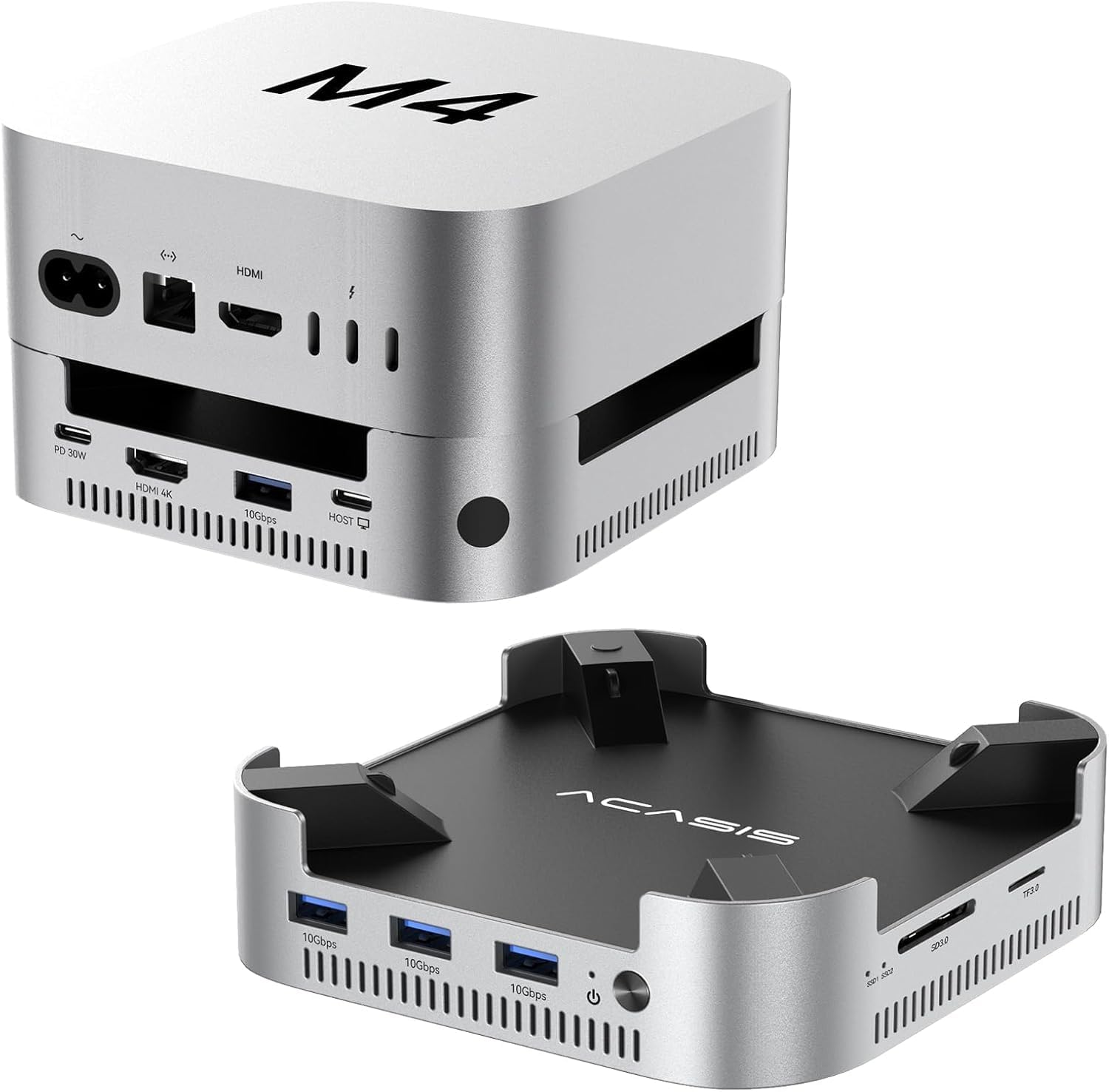 ACASIS 10-in-1 Dock with 10Gbps Dual SSD Enclosure for M4/M4PRO Mac mini, 4xUSB A 10Gbps, 1xHDMI 4k@60Hz, SD/TF3.0, PD30W, Software RAID | Up to 16TB (10Gbps)-picture-12