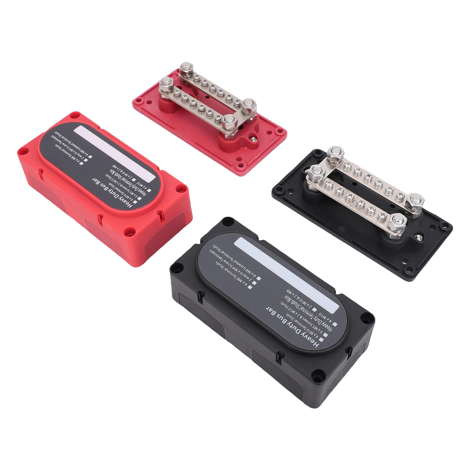Jeffergarden Sammelschiene, 48V 150A Stromverteilerblock mit M8-Bolzen, für Elektrische Systeme von Automobil-Marine-RV-Yachten