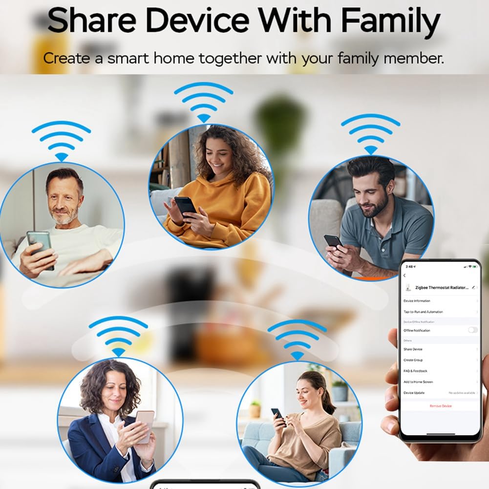 Tuya Smart ZigBee Heizkörperantrieb TRV Programmierbares Thermostatisches Heizkörperventil App-Fernbedienung Langlebig Schwarz