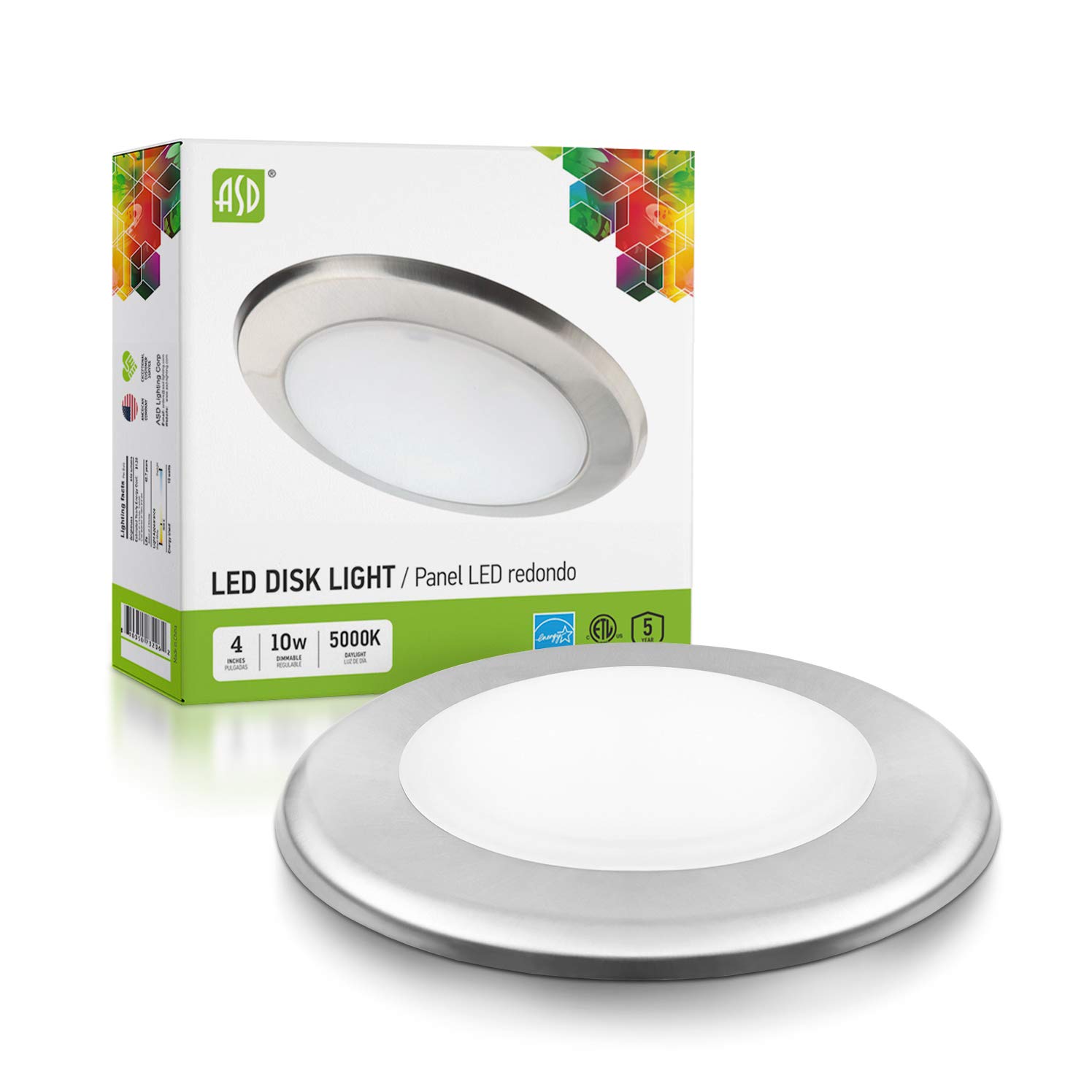 Buy ASD 1 Pack 4 Inch LED Disk Light, Dimmable Low Profile Ceiling