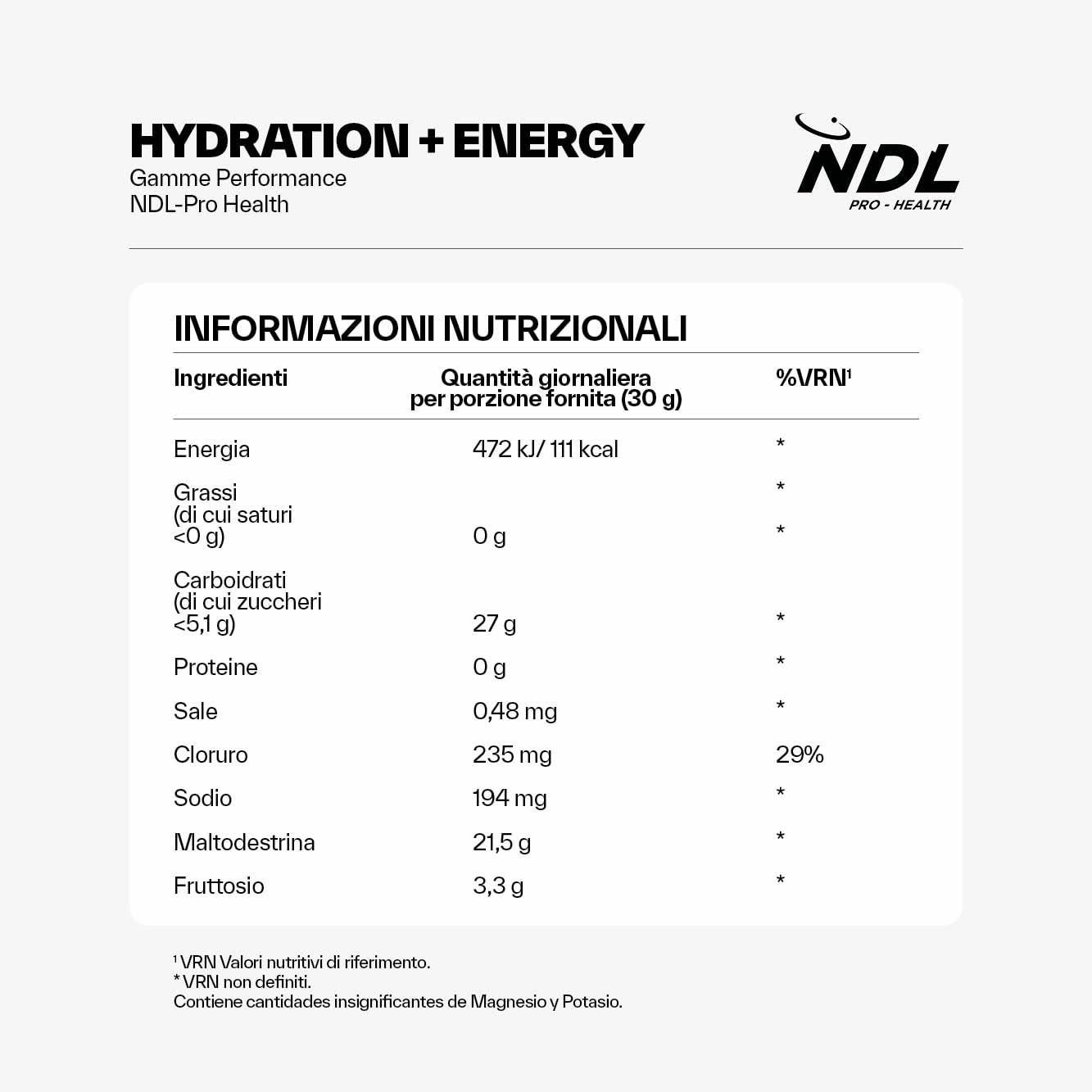 NDL Pro-Health Hydration energy I Bevanda Isotonica idratazione rapida per lo sport con elettroliti in polvere e sali minerali I Aiuta a ridurre stanchezza e affaticamento I Gusto lime-Limone I 75Og