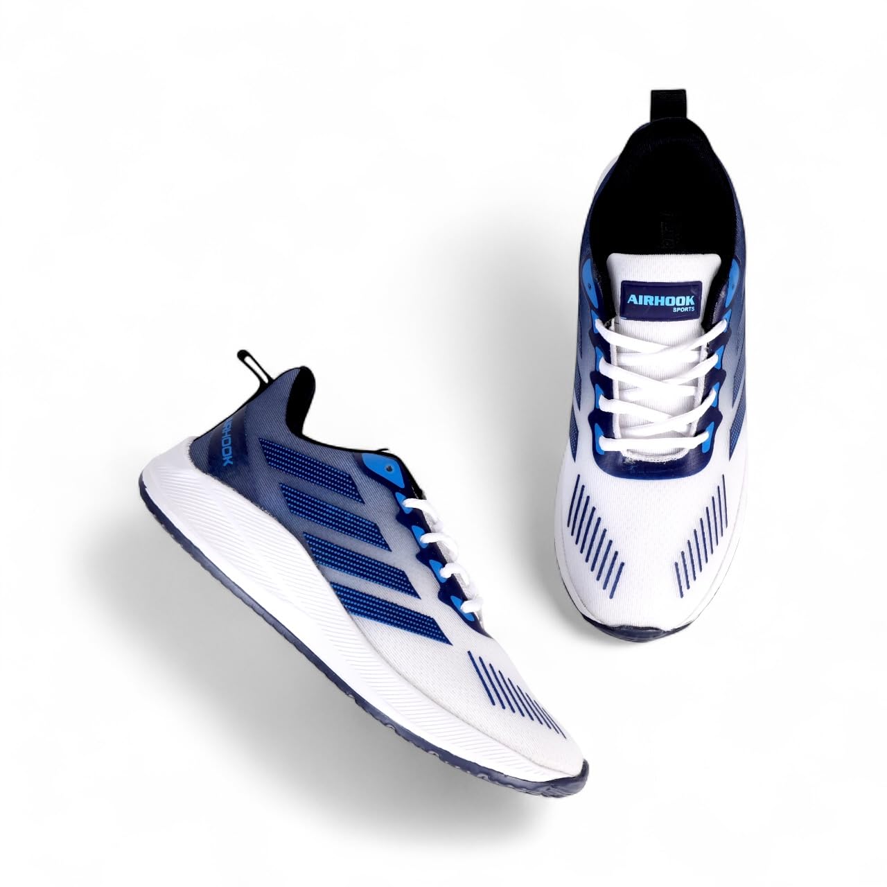 AIRHOOK Sports Shoes, Unisex Adult Running Training Walking Shoes, Lightweight Breathable Athletic Sneakers Blue (UK Footwear Size System, Adult, Men, Numeric, Medium, 10) 3