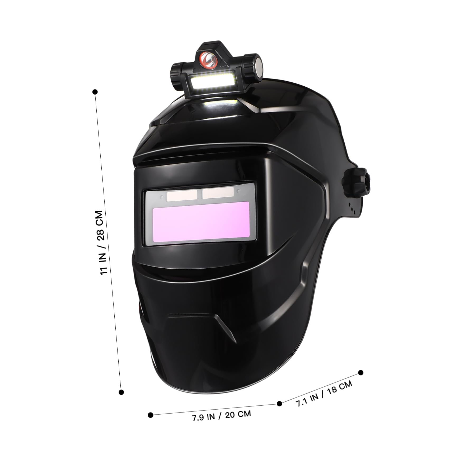 Maschera Protettiva per Saldatura Automatica 1116, Pp Nera | Schermo Ampio, Regolazione a Manopola, Oscuramento 8 Livelli, per Saldatura e Carbon Arc Gouging