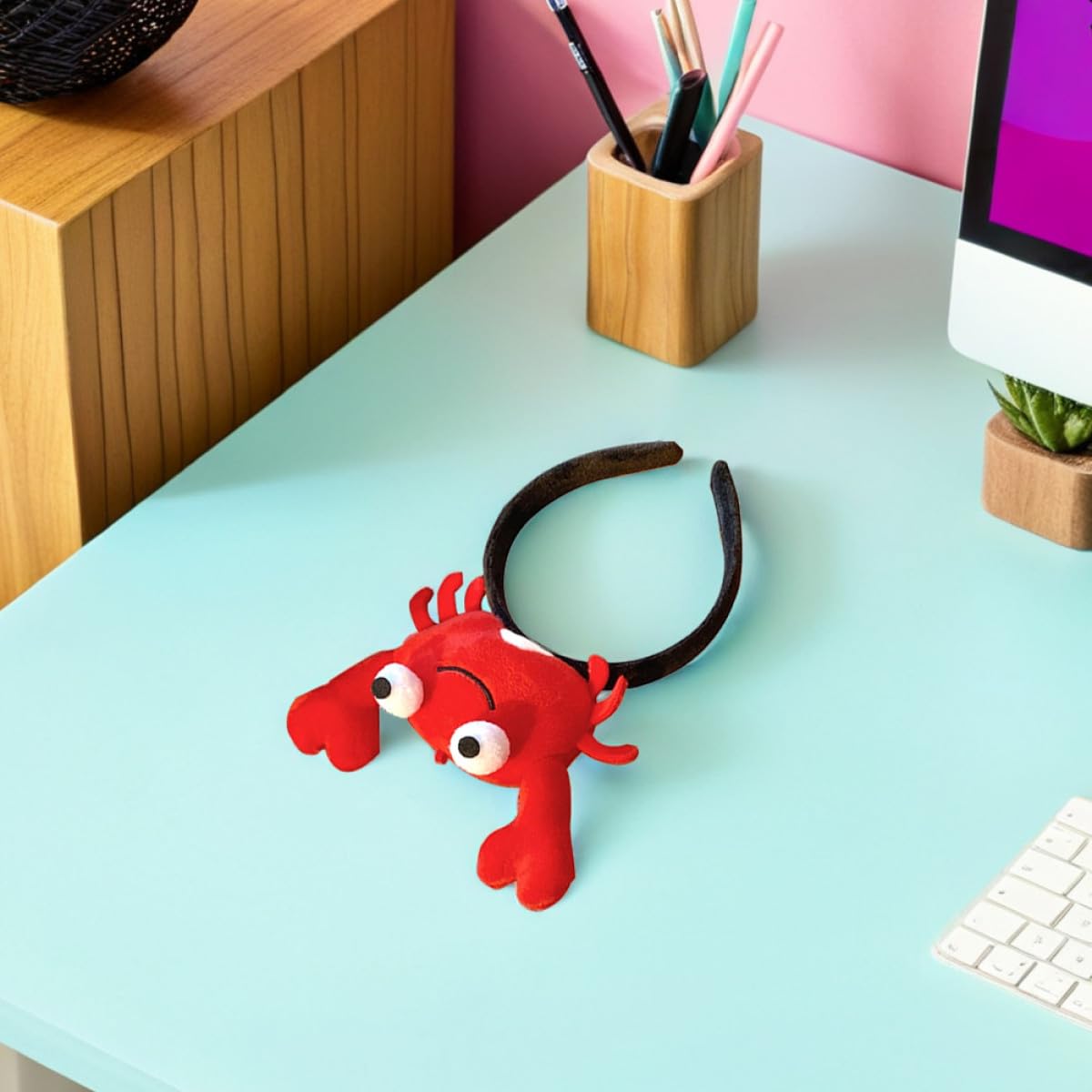 Mobestech 2 pezzi Cerchietti per Capelli Granchio e Aragosta Imbottiti Accessori Decorativi Leggeri e Stabili per Feste e Cosplay