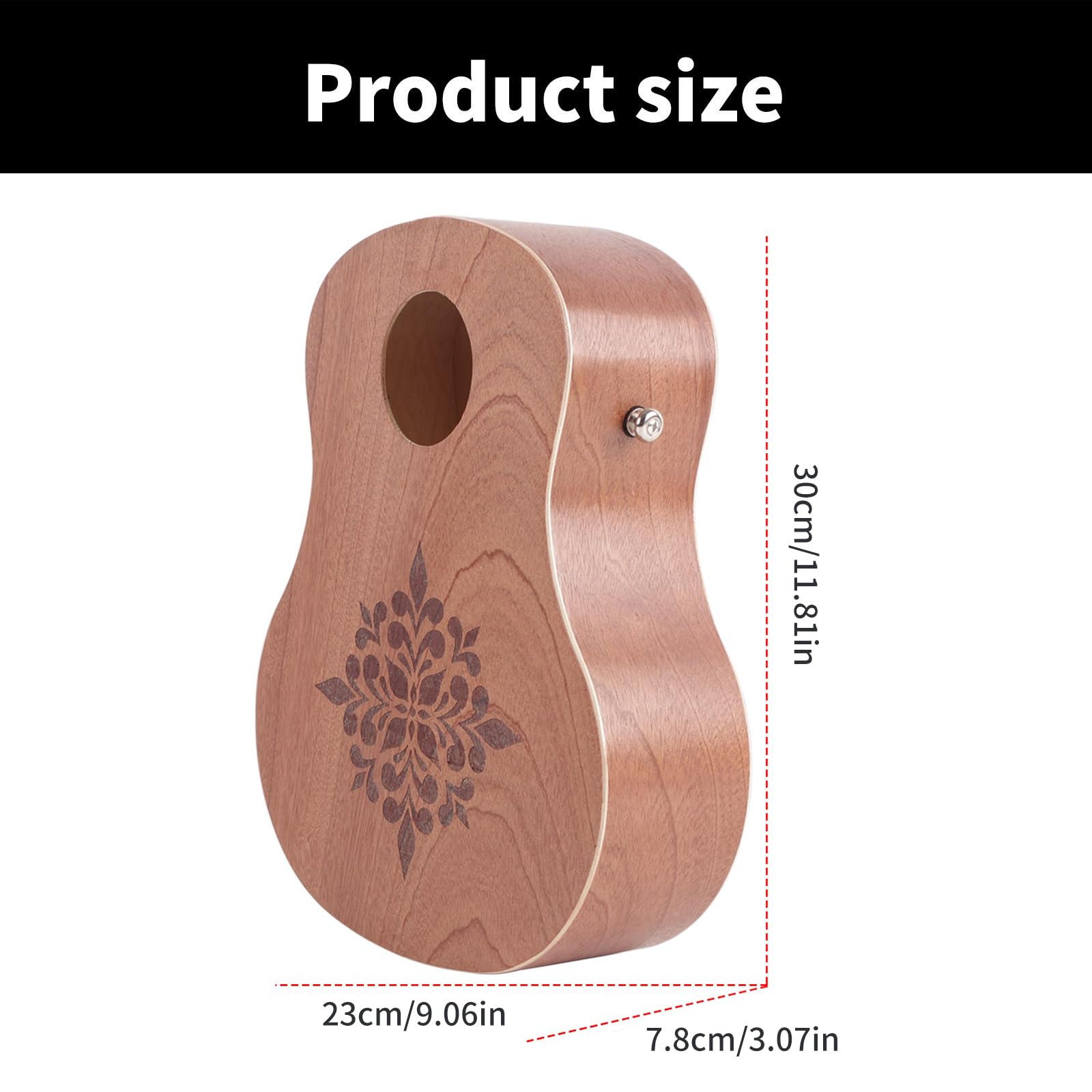Cajon Drum tamburo a mano a forma di chitarra classica, leggero da viaggio bongo cajon scatola percussioni da viaggio bonghi