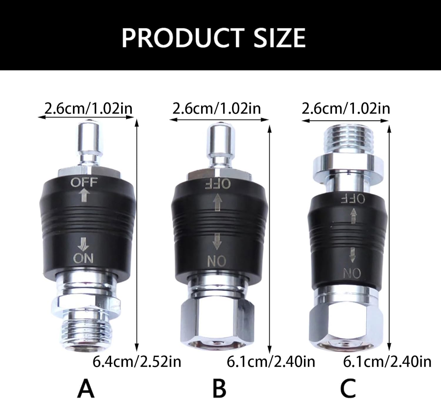 Scubas Diving Regulator Adaptor 9/16 Thread Connector with Switches Low Pressure Quick Interfaces Push Valves Connector High Scubas Diving Regulator Adaptor