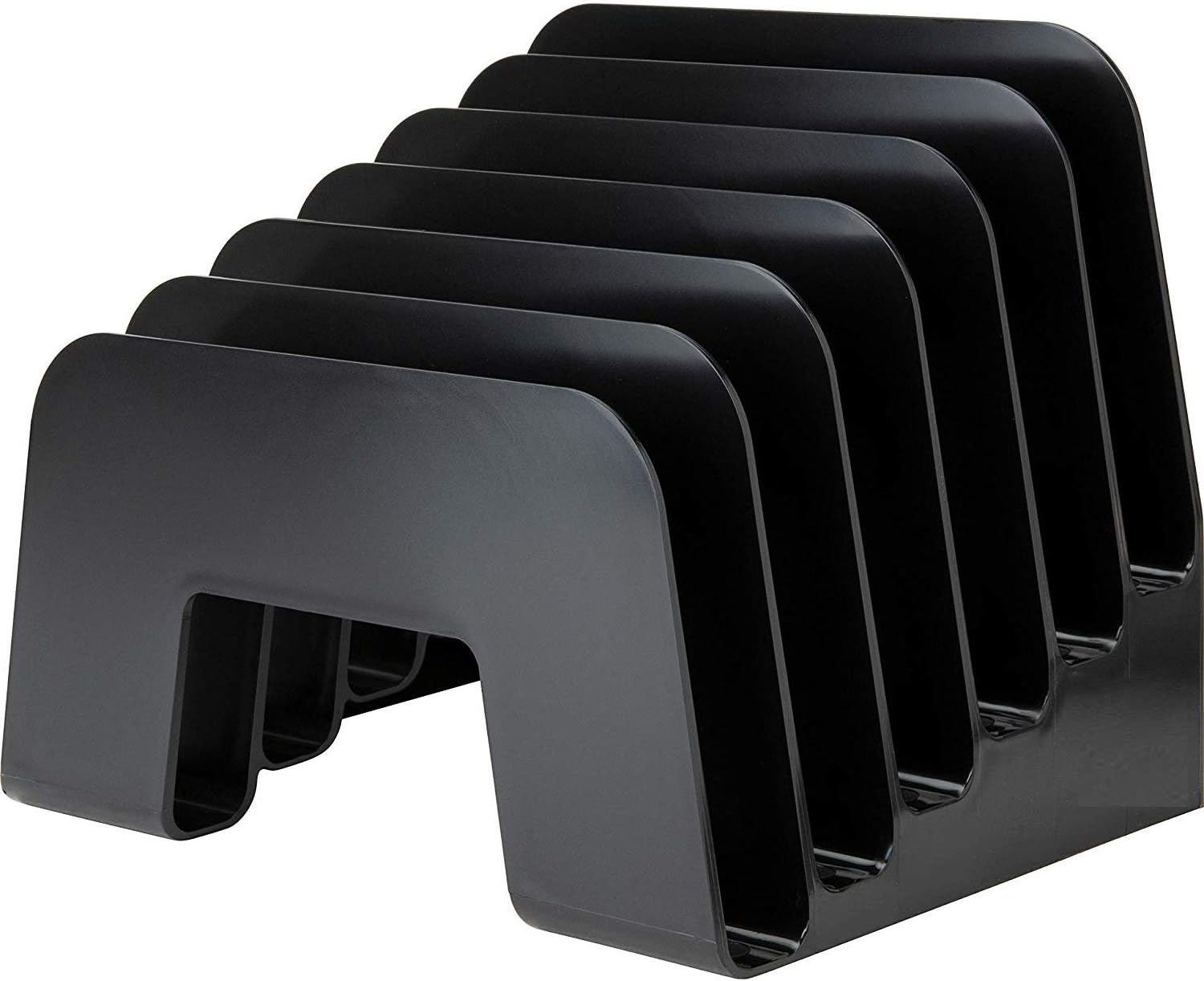 1InTheOffice Plastic Incline Desktop File Sorter, 6