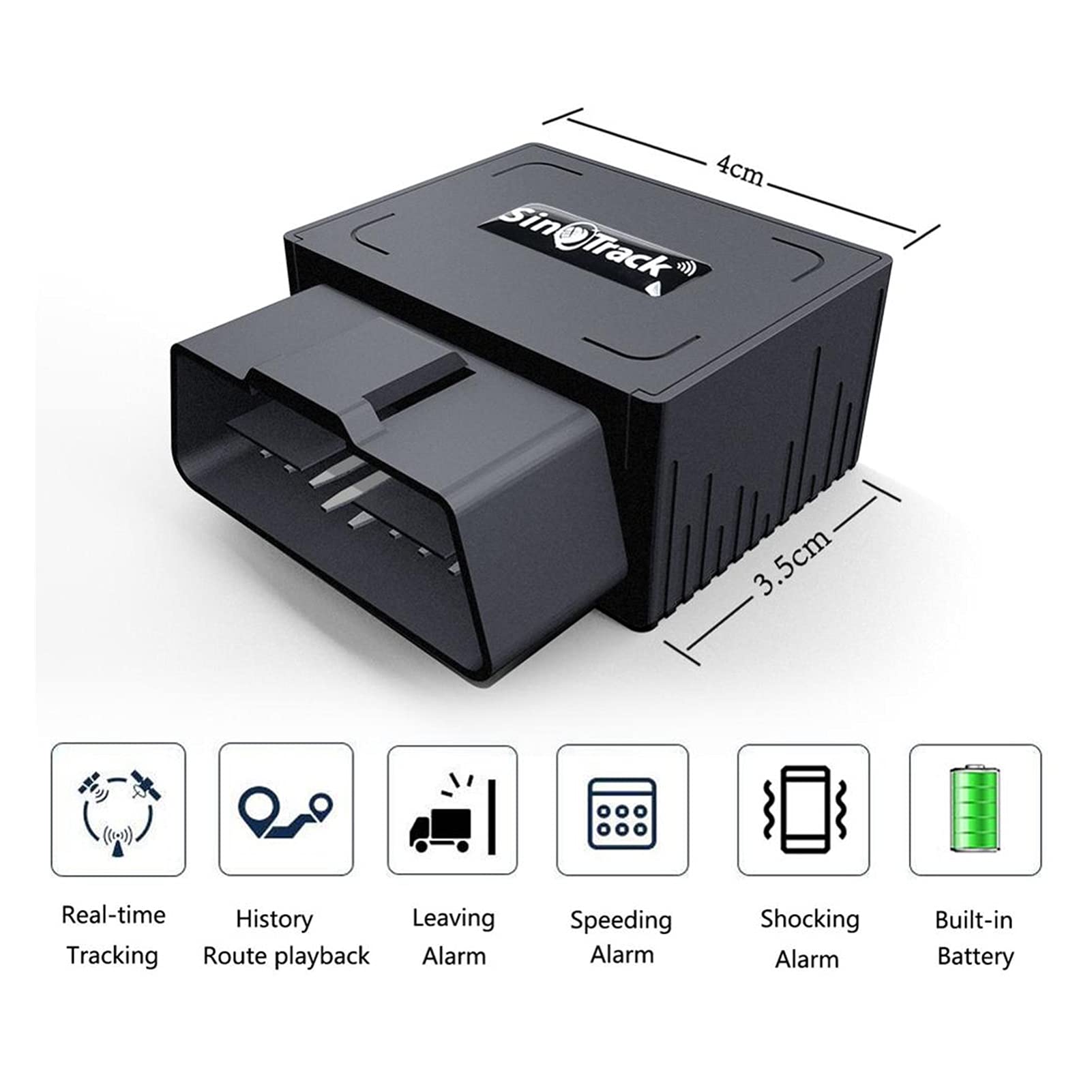 GPS Indication Mini Plug Play. OBD GPS. Tracker Car. gsm OBDII. Dispositivo di tracciamento del Veicolo OBD2 16 Pin. Interfaccia GPS Locator con Software & App.