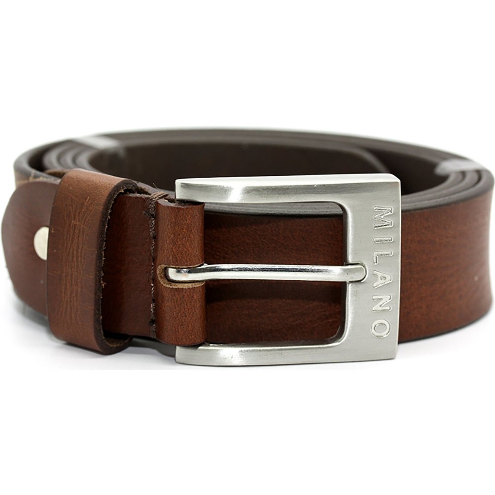Milano Brown Leather Belt [2910] - Large