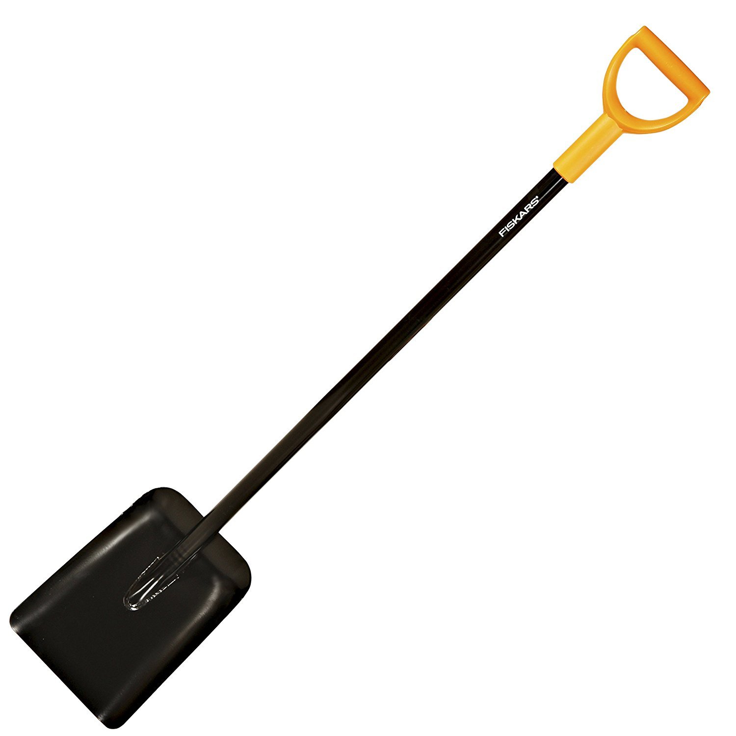 Fiskars Schaufel, Solid, Breite: 23,5 cm, Länge: 127 cm, Stahl-Blatt/Kunststoff, Schwarz/Orange, 1003457