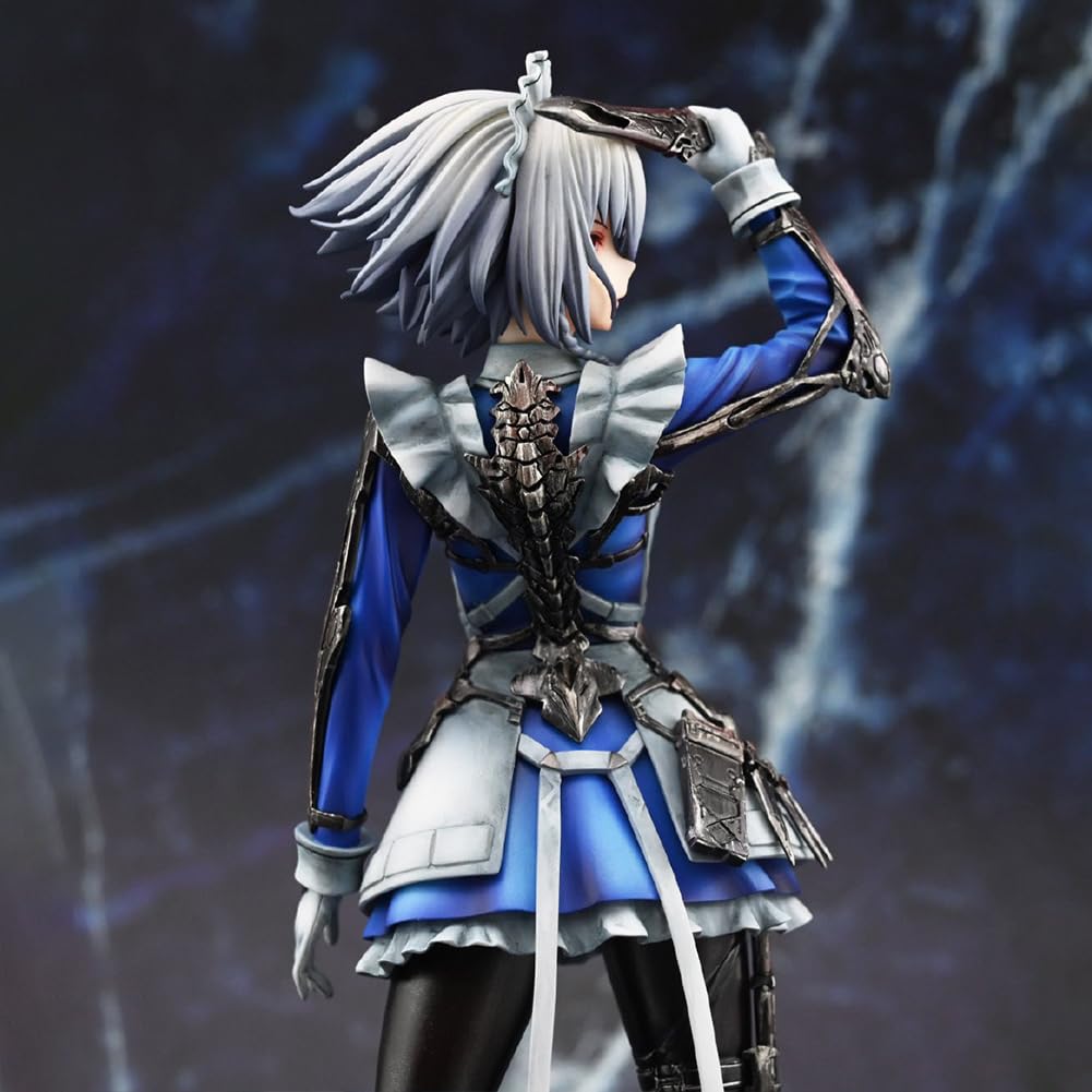 DEXSHUN Izayoi Sakuya Figura de Anime Ilustración Personaje Figura Anime Estatua Modelo de PVC Escultura Decoración Coleccionable Regalo para los fans del anime, 26 cm