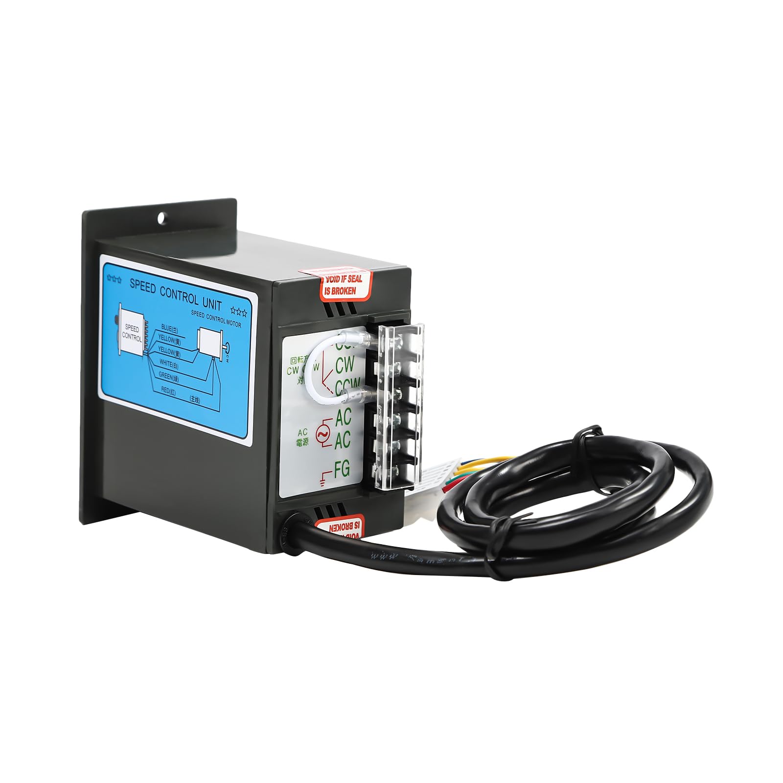 Motoriduttore elettrico, motore a corrente alternata, AC 220 V, 120 W, 1650 rpm, motore a vite senza fine CW/CCW, con regolatore e velocità regolabile, bobina di rame puro (30 K)