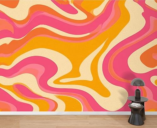 Miniatura 9 de Mural de pared Synthwave de onda de vapor retrowave rosa de gran brillo medio autoadhesivo autoadhesivo removible adhesivo adhesivo de pared