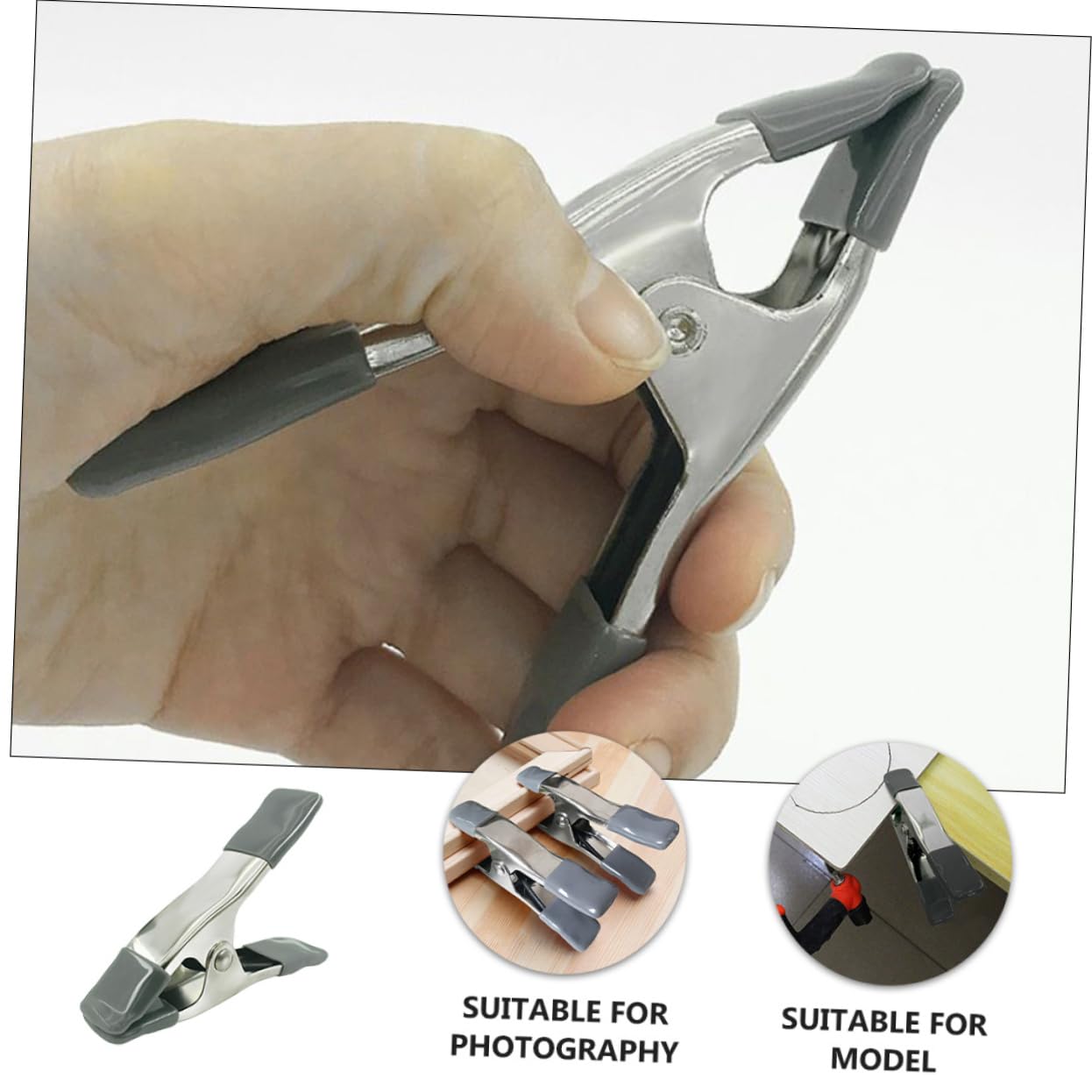 Artibetter 6 Morsetti a Molla da 4 Pollici con Morsetto a C per Fondali da Mussola Tela - Kit di Morsetti a Molla Robusti per Fotografia E Modellismo