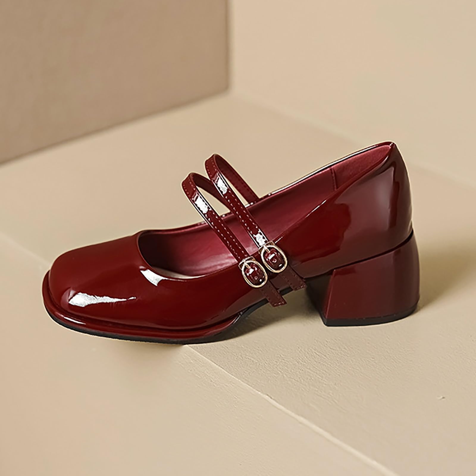 Mary Janes – Chaussures Habillées Confortables À Talons Bas Et Épais pour Femmes, Escarpins À Bout Carré Et À Bout Fermé, Mocassins pour Femmes