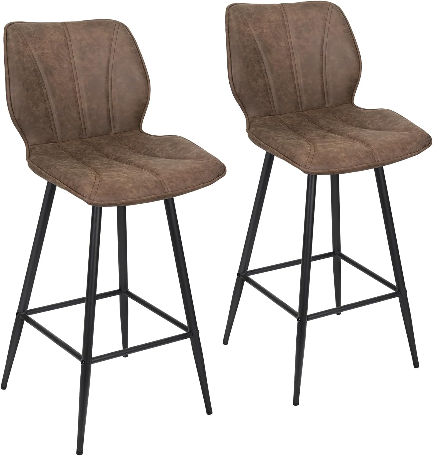 ErgoDesign 24" Swivel Bar Stools, Metal Barstools Counter