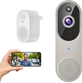 Sponsored Ad - SwagBuzz 1080p Wireless Video Doorbell Camera with Night Vision, Two Way Audio and AI Motion Detection, 2.4...