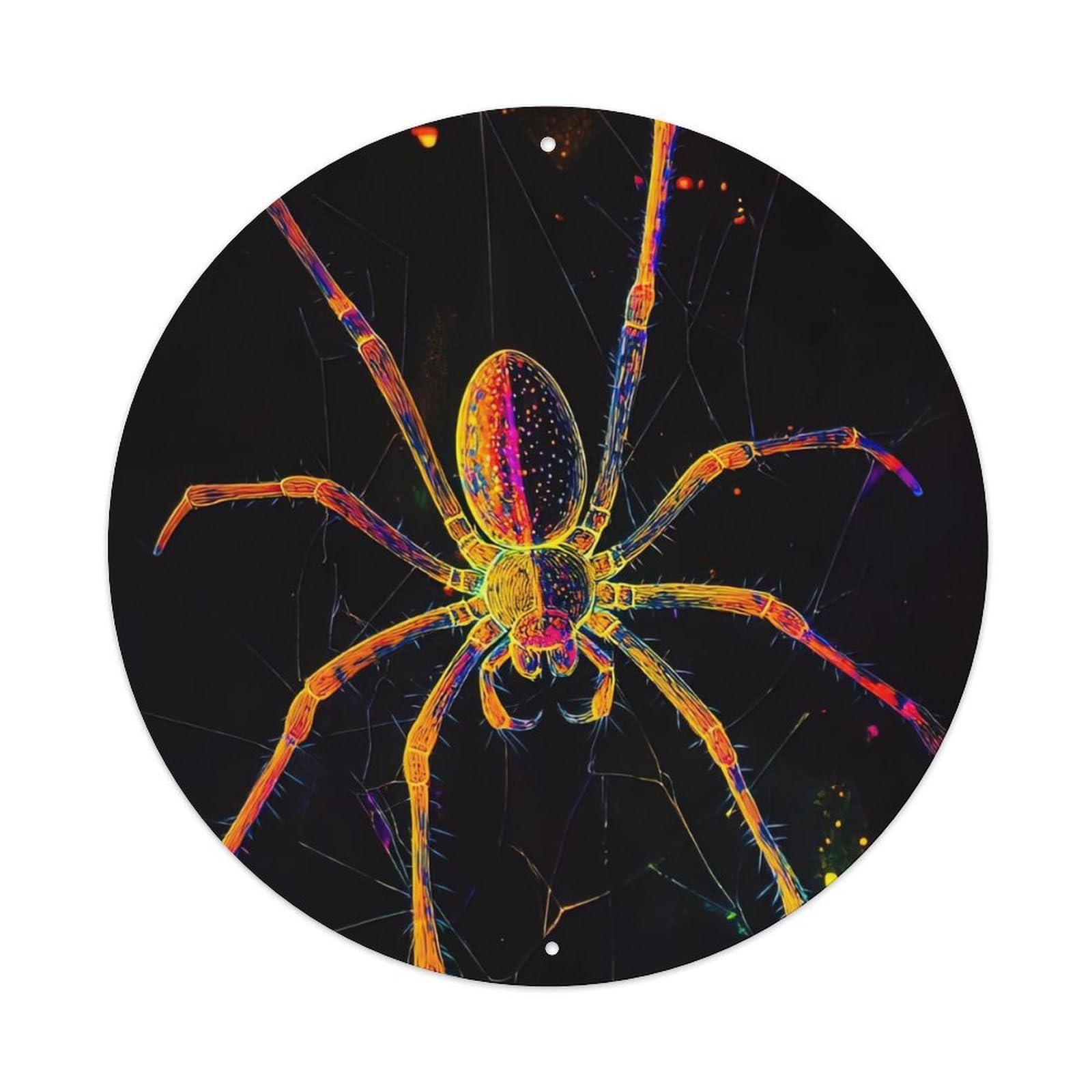 Animal Big Yellow Spiders Metal Tin Sign