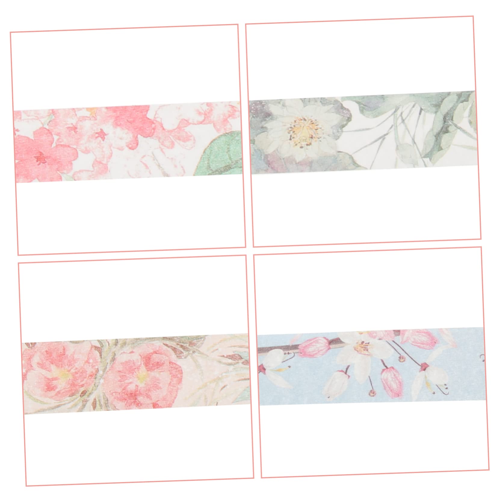 Ciieeo 40rollos Cinta Washi Floral para Scrapbooking y Decoración De Diarios Accesorios para Manualidades Fácil De Usar y Aplicar Superficies