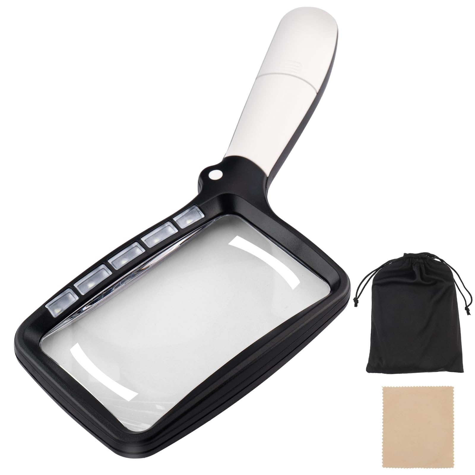 Lente D'Ingrandimento 3X Con LED - Portatile Pieghevole Per Lettura, Anziani, Gioielli - Foto 9