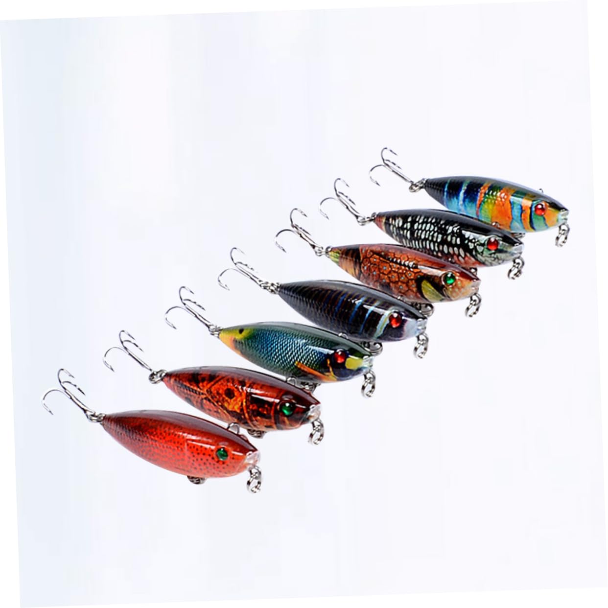 Kisangel Kit De Leurres Swimbaits Réalistes Leurre De Pêche Leurre pour Bar Leurres Matériel De Pêche Crayon Dur Appâts Flottants Appâts De Pêche