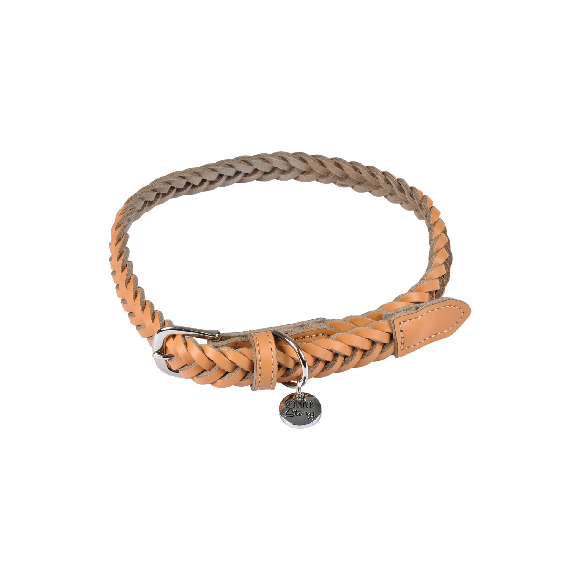SONDEY Paris Prix Adjustable Braided Dog Collar 45-65 cm Natural