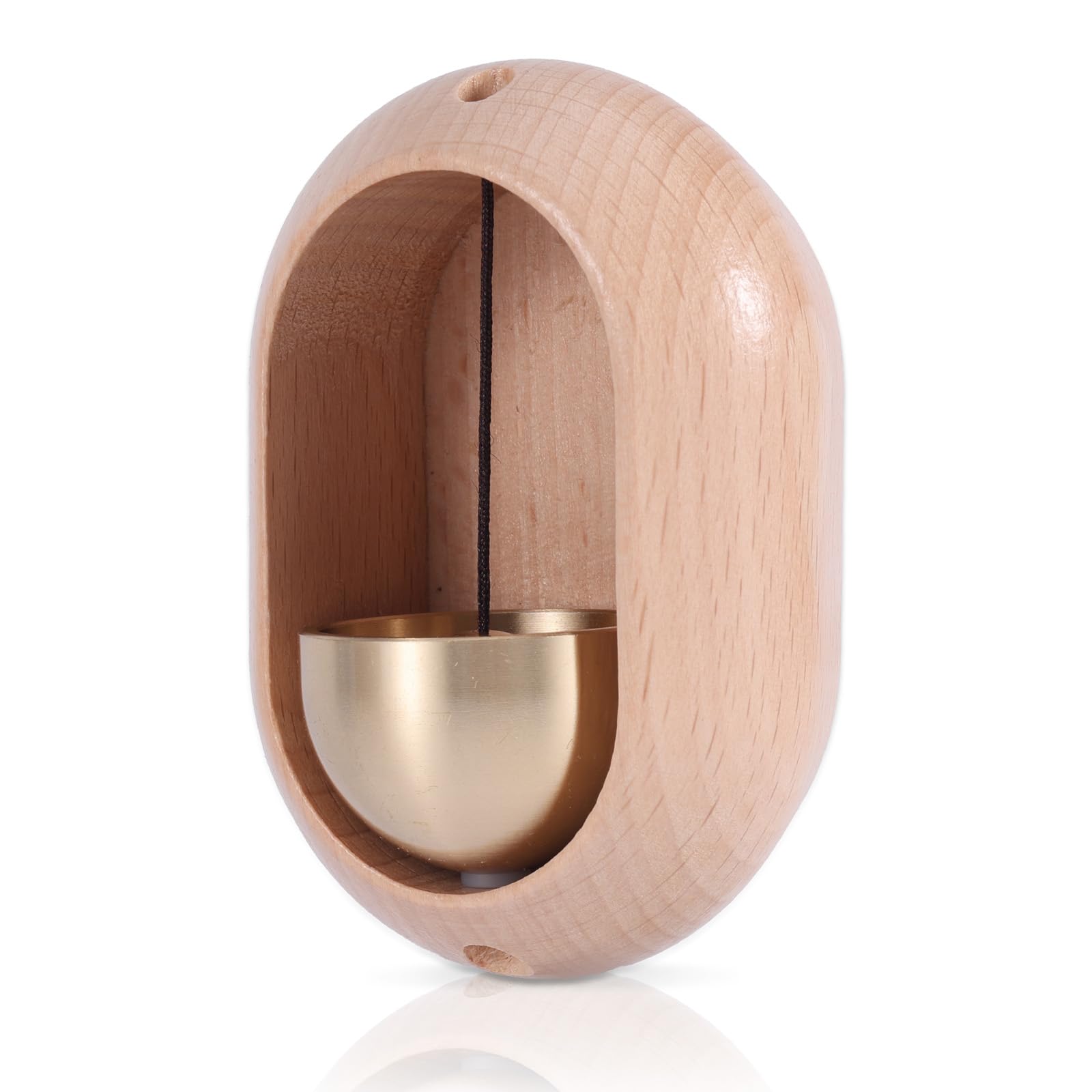 Ladenglocke Aus Holz & Kupfer - Vintage Türklingel Für Geschäft & Zuhause