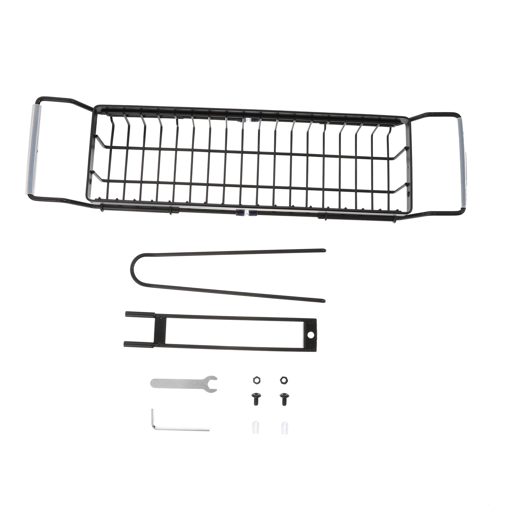 Étagère de Rangement Extensible Acier Inoxydable pour Évier de Cuisine Support Égouttoir Pratique pour Vaisselle Fruits et Légumes Installation Sans Outils