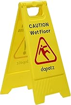 Dapetz ® Señal de advertencia para suelo mojado, color amarillo, 295 x 610 mm, limpieza en progreso, señal de advertencia de peligro para uso comercial y comercial