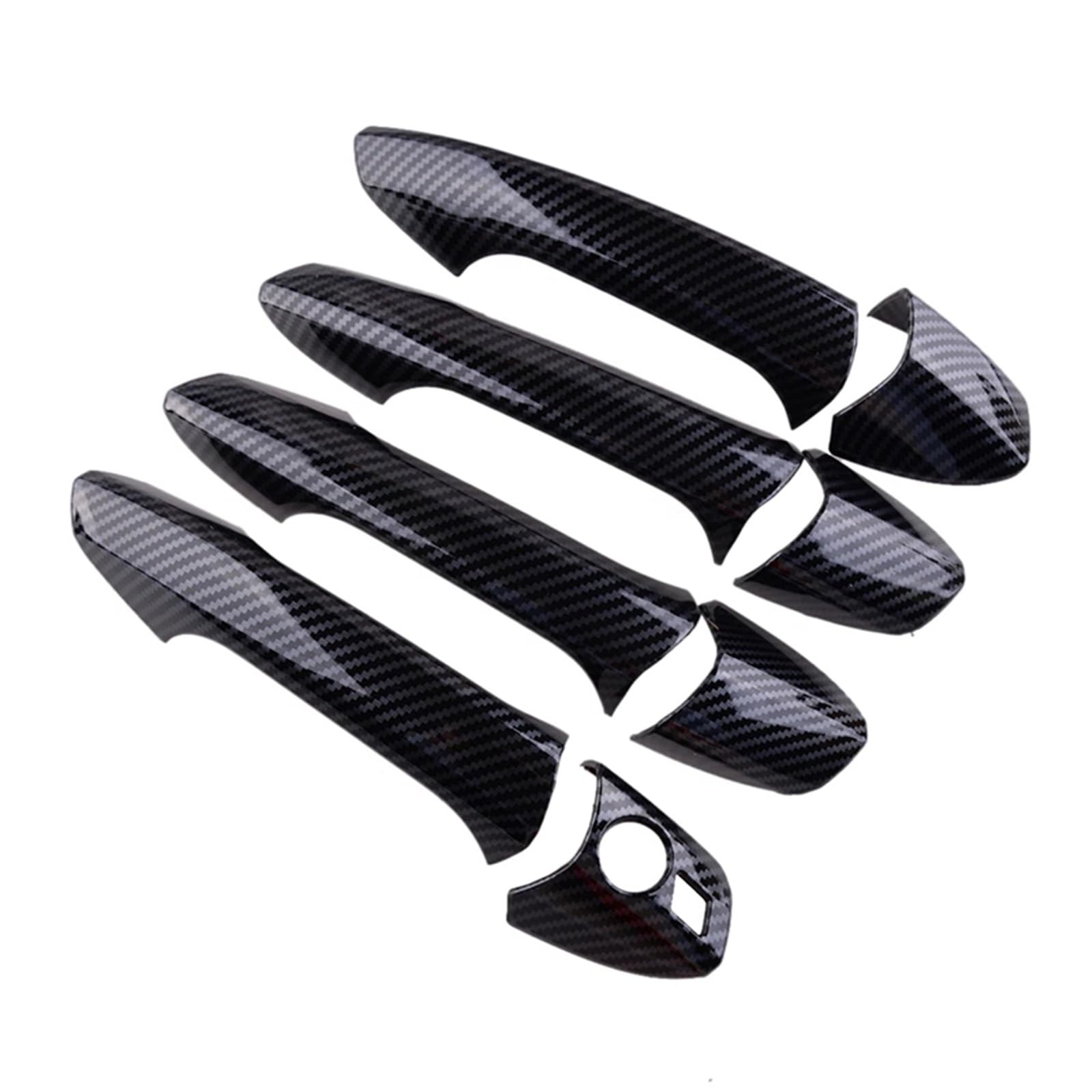 Rdwspli One Color Exterior Handle Shell Compatible With Benz For Cla Class For W117 2014-2015 Exterior Door Handle Cover Trim Cap Set Carbon Fiber Texture Lhd Black