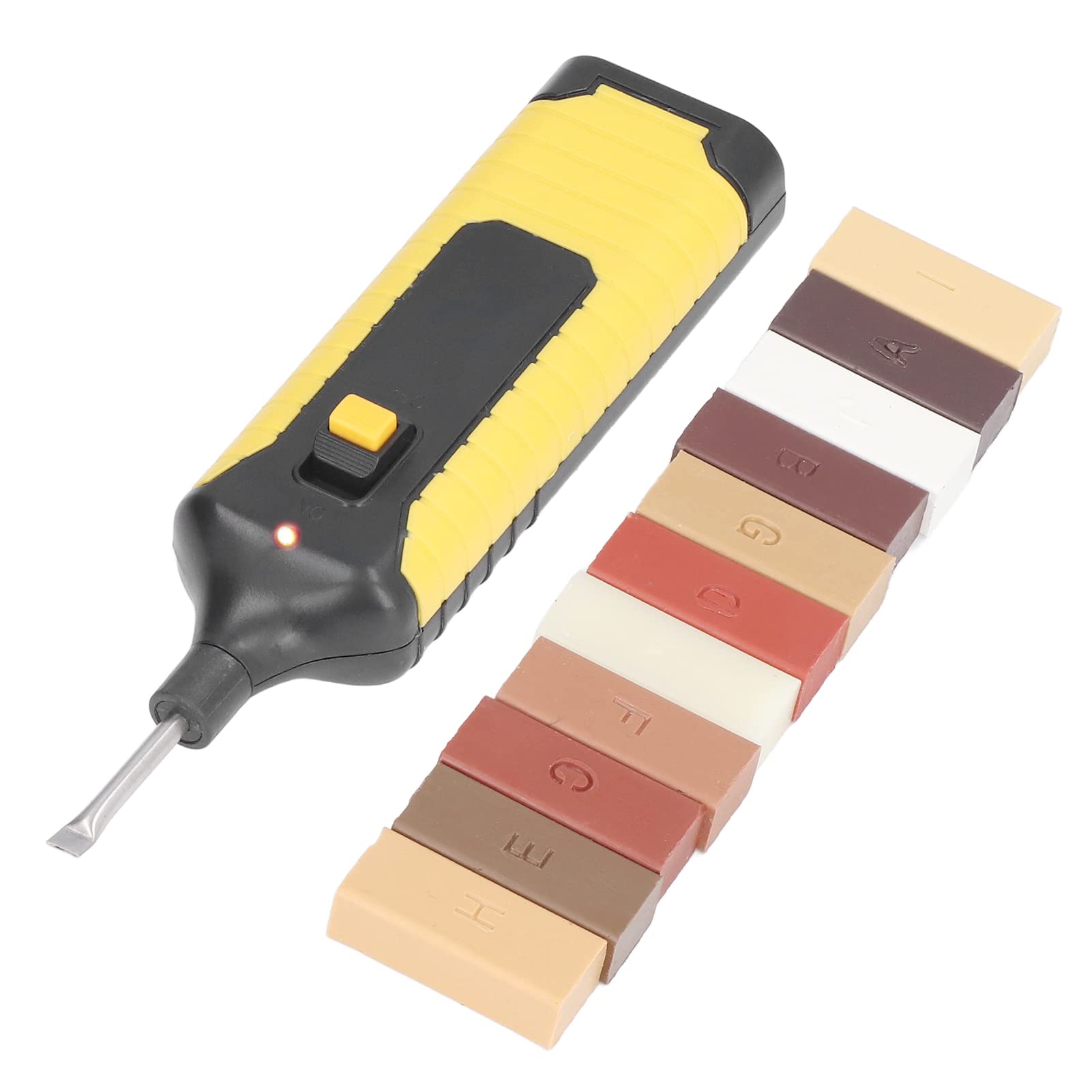 Fafeicy Wooden Floor Repair Kit Wood Furniture Scratch Repair Kit with 11 Color Wax Blocks, Electric Heating Pen for Wooden Floor Restoration, Complete Accessories for Easy Use