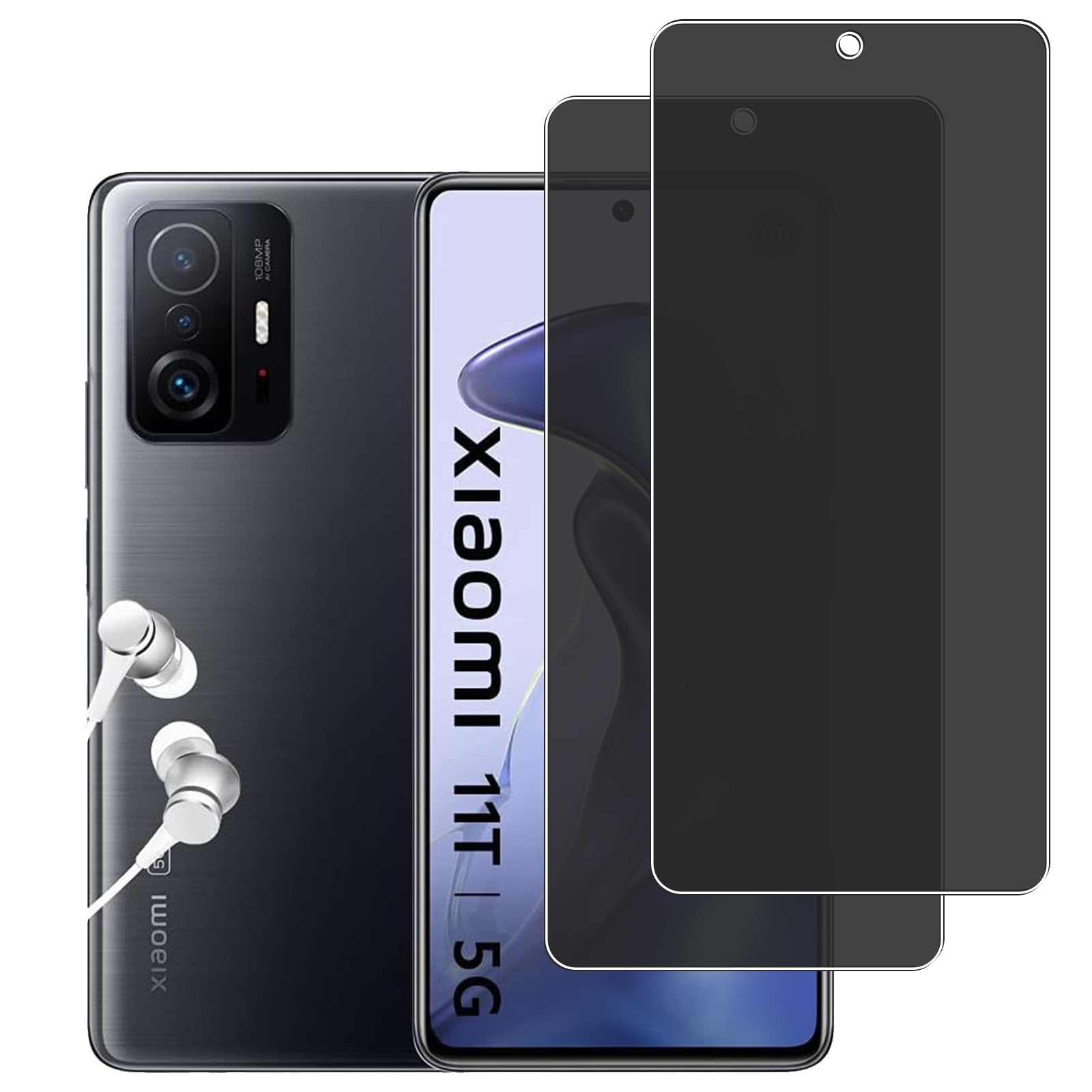 Kit Protezione Privacy Per Xiaomi 15T/15T Pro 5G - 2 Vetri Temperati Privacy + 2 Per Fotocamera, Durezza 9H, Antigraffio