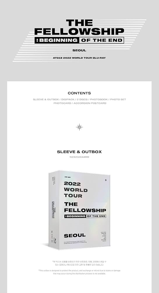 ATEEZ THE FELLOWSHIP 2022 ソウル　Blu-ray ATEEZ - ATEEZ WORLD TOUR [THE FELLOWSHIP : BREAK THE WALL