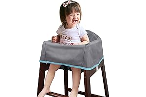 Dual-Belt High Chair Cover for Wood or Restaurant High Chairs