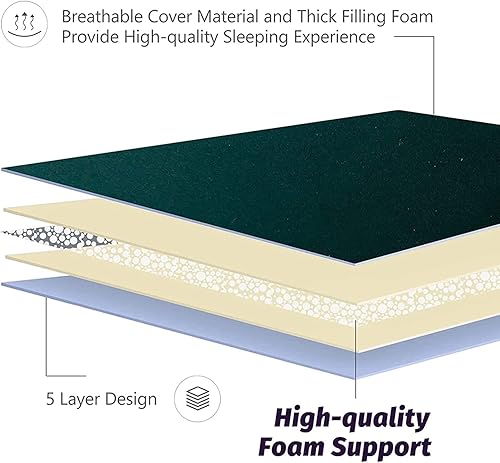 Miniatura 336 de Colchón futón japonés de piso gris constelación, de piso tatami, portátil, para acampar, para niños, sofá cama plegable enrollable con protector de