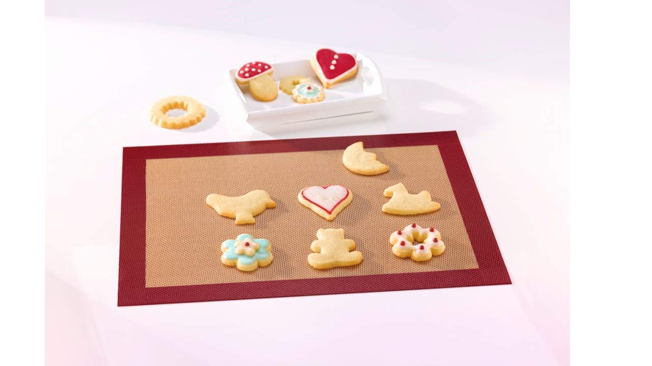 Backmatte, Silikon + Silikon Teigroller Antihaft Nudelholz Teigausroller Fondant Kuchen